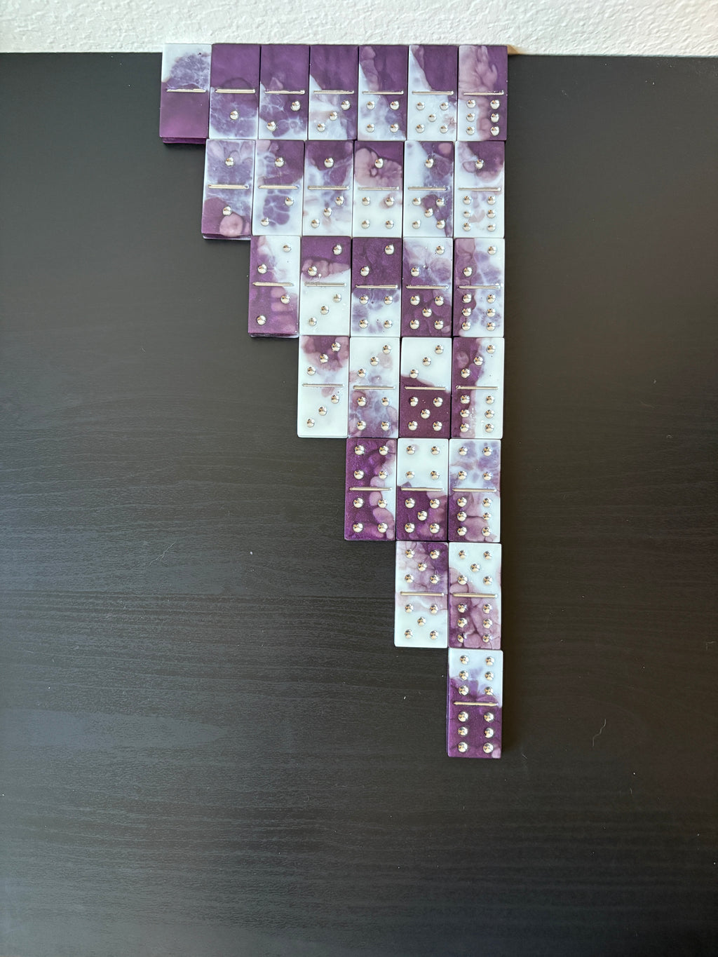 Purple & White Domino Set