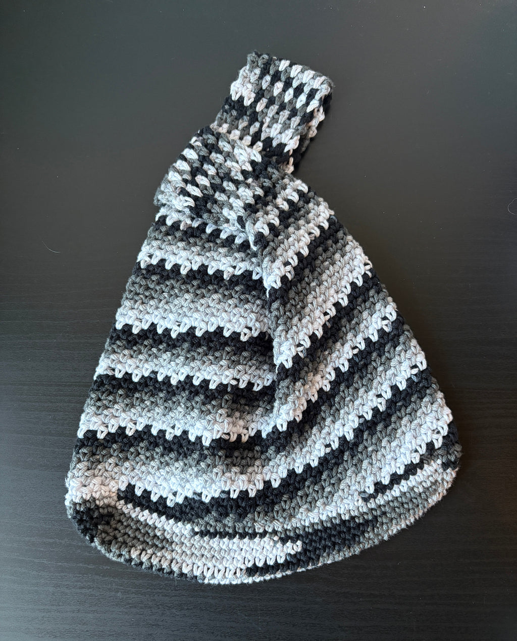 Black & White Japanese Knot Bag
