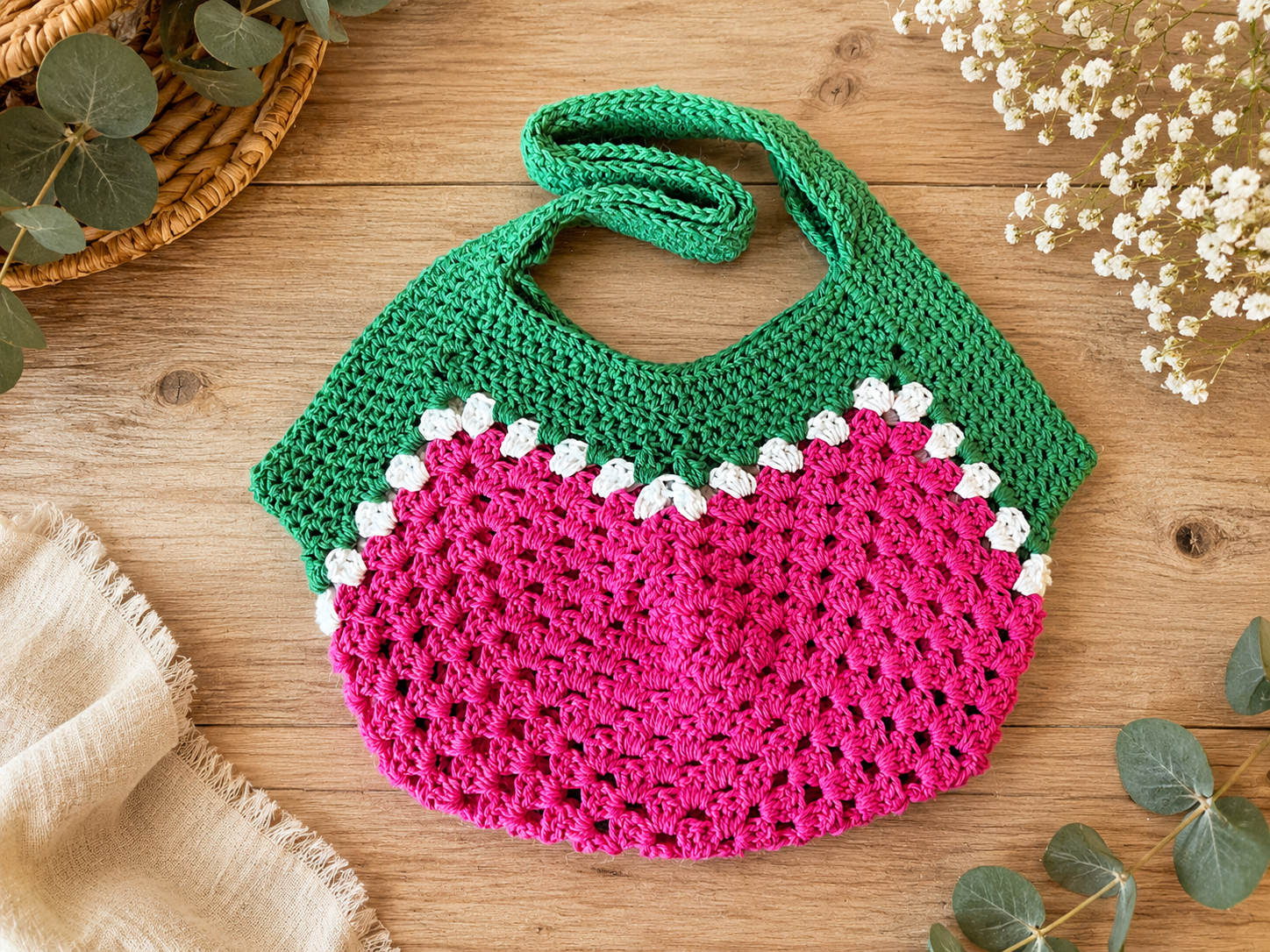 Watermelon Inspired Granny Rocco Bag