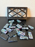 Rainbow Domino Set with Black Backing