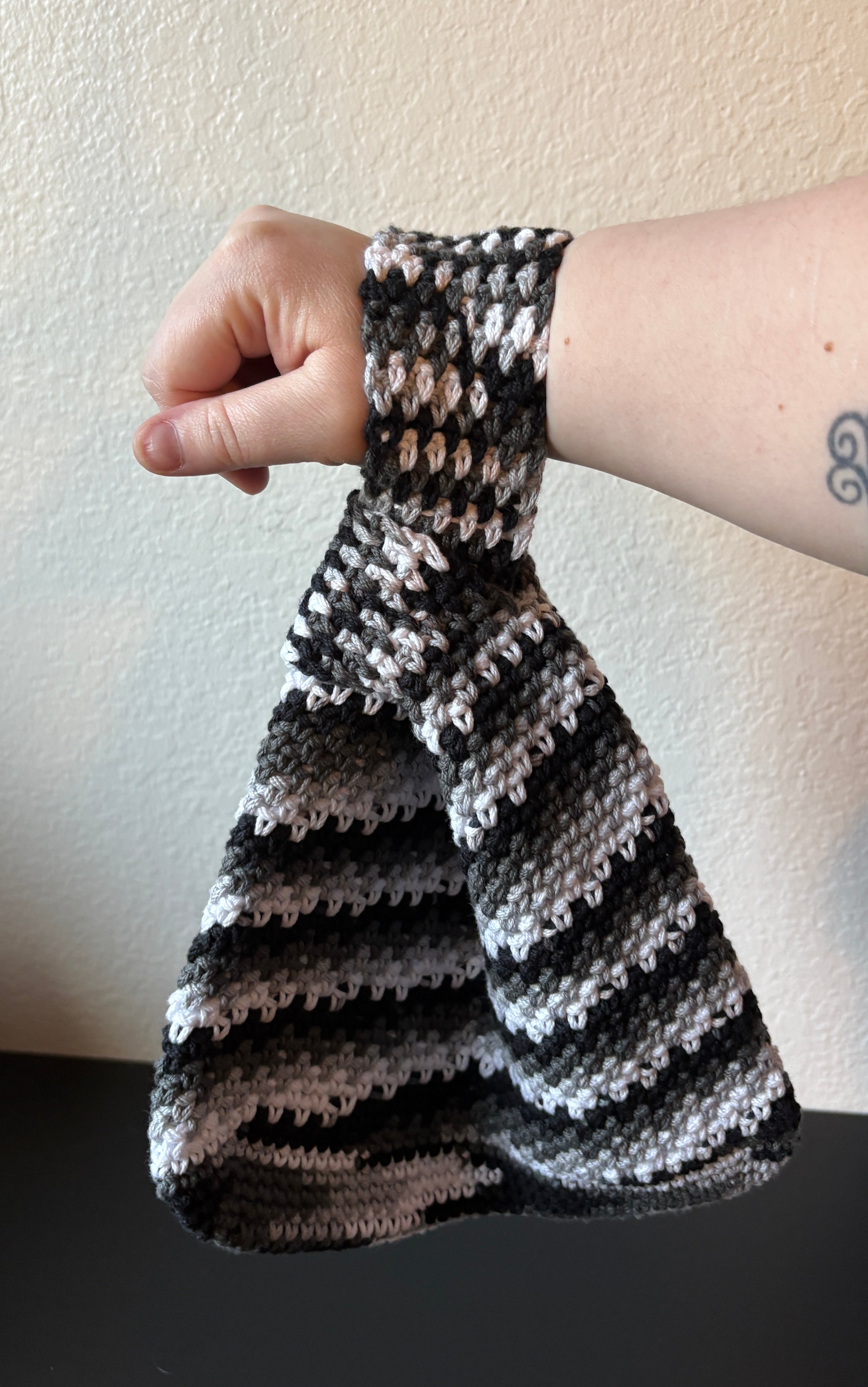 Black & White Japanese Knot Bag