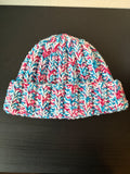 Pink, Blue & White Chunky Beanie