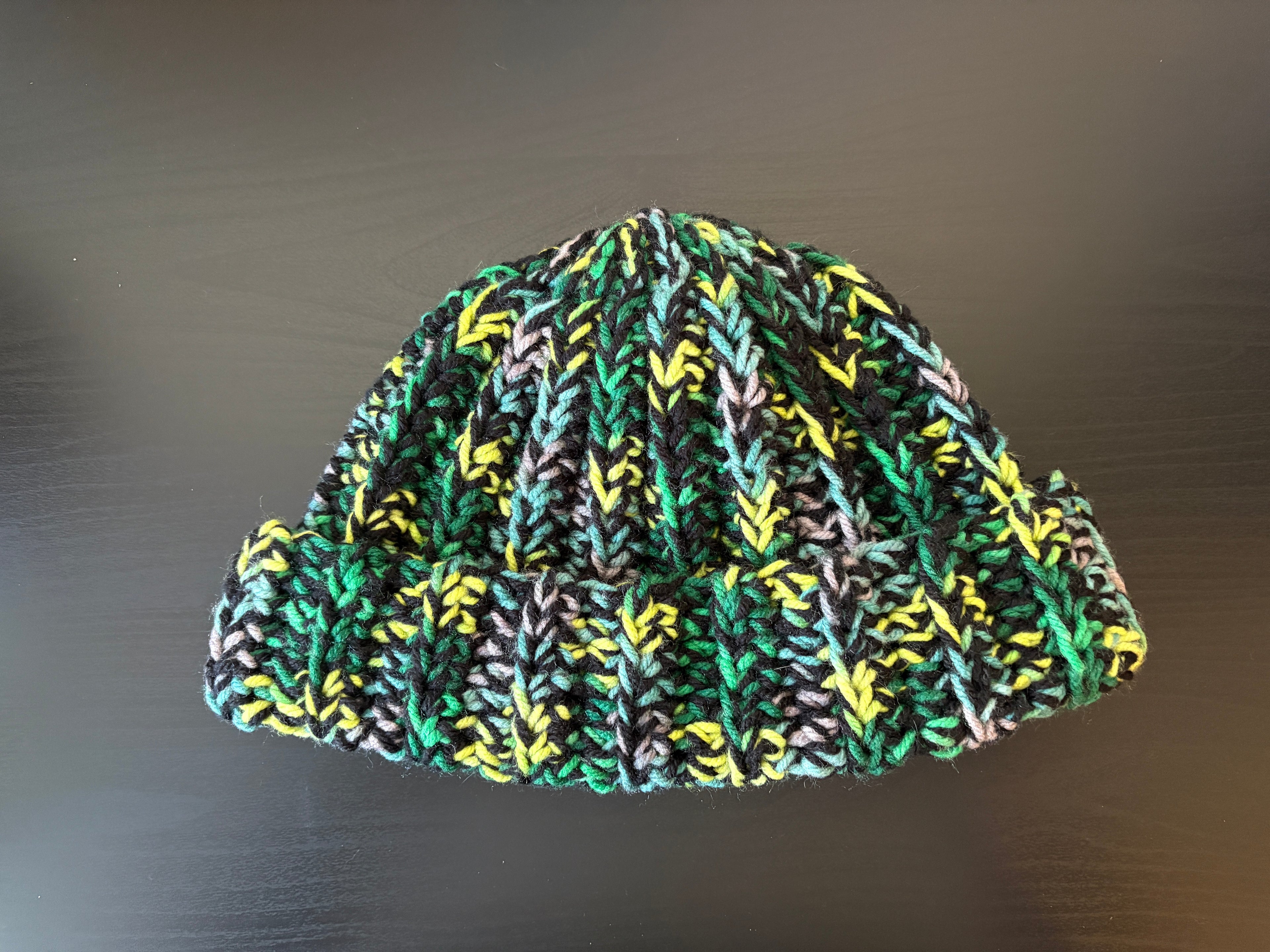 Double-Stranded Beanie - Green Multi