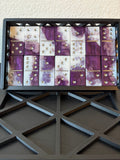 Purple & White Domino Set